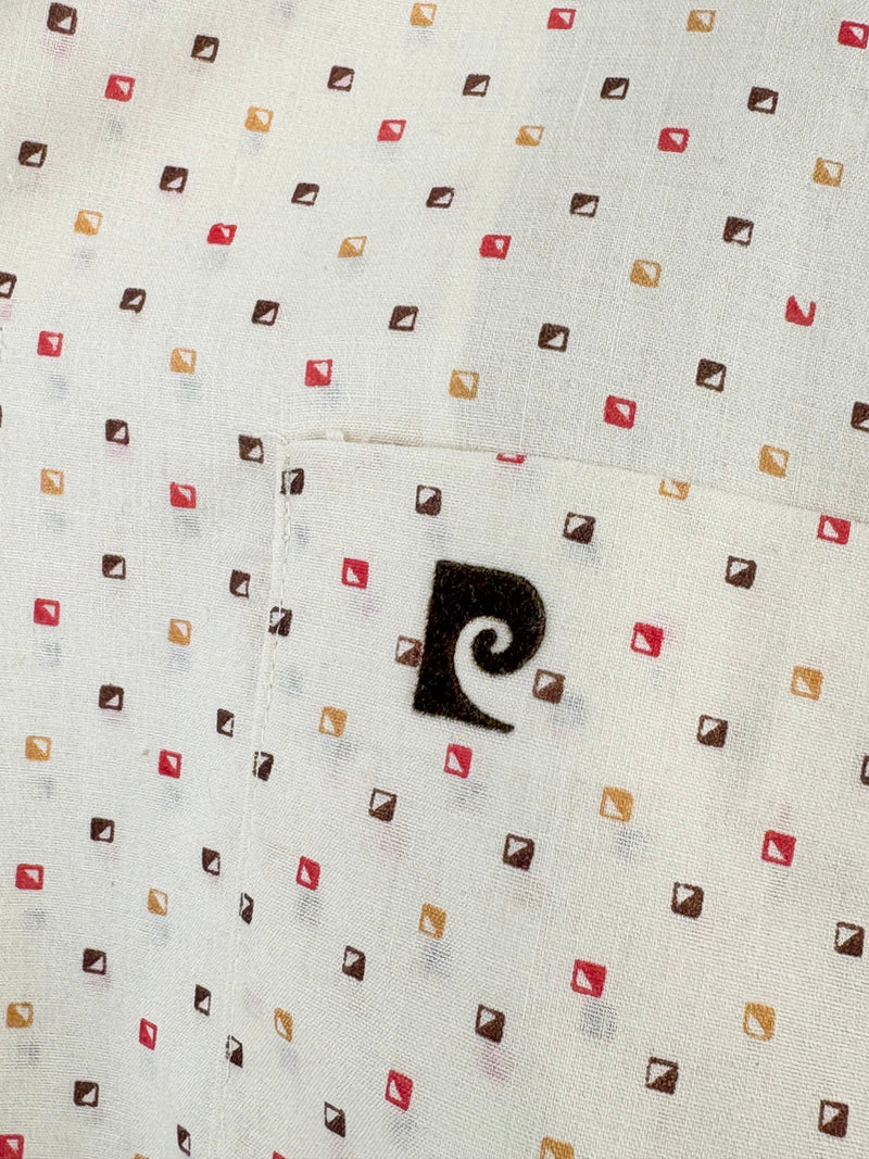 Vintage Pierre Cardin Cream Micro-Pattern Pyjama Set