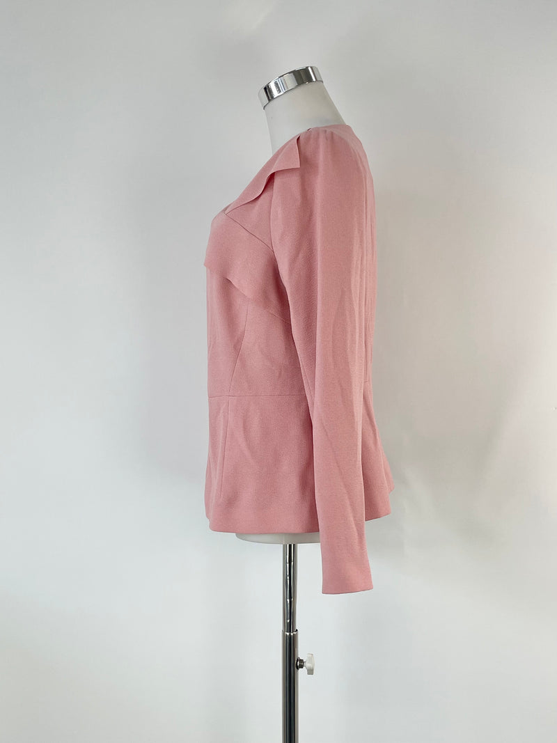 The Fold English Rose Crepe-Textured 'Madison' Top - AU10/12