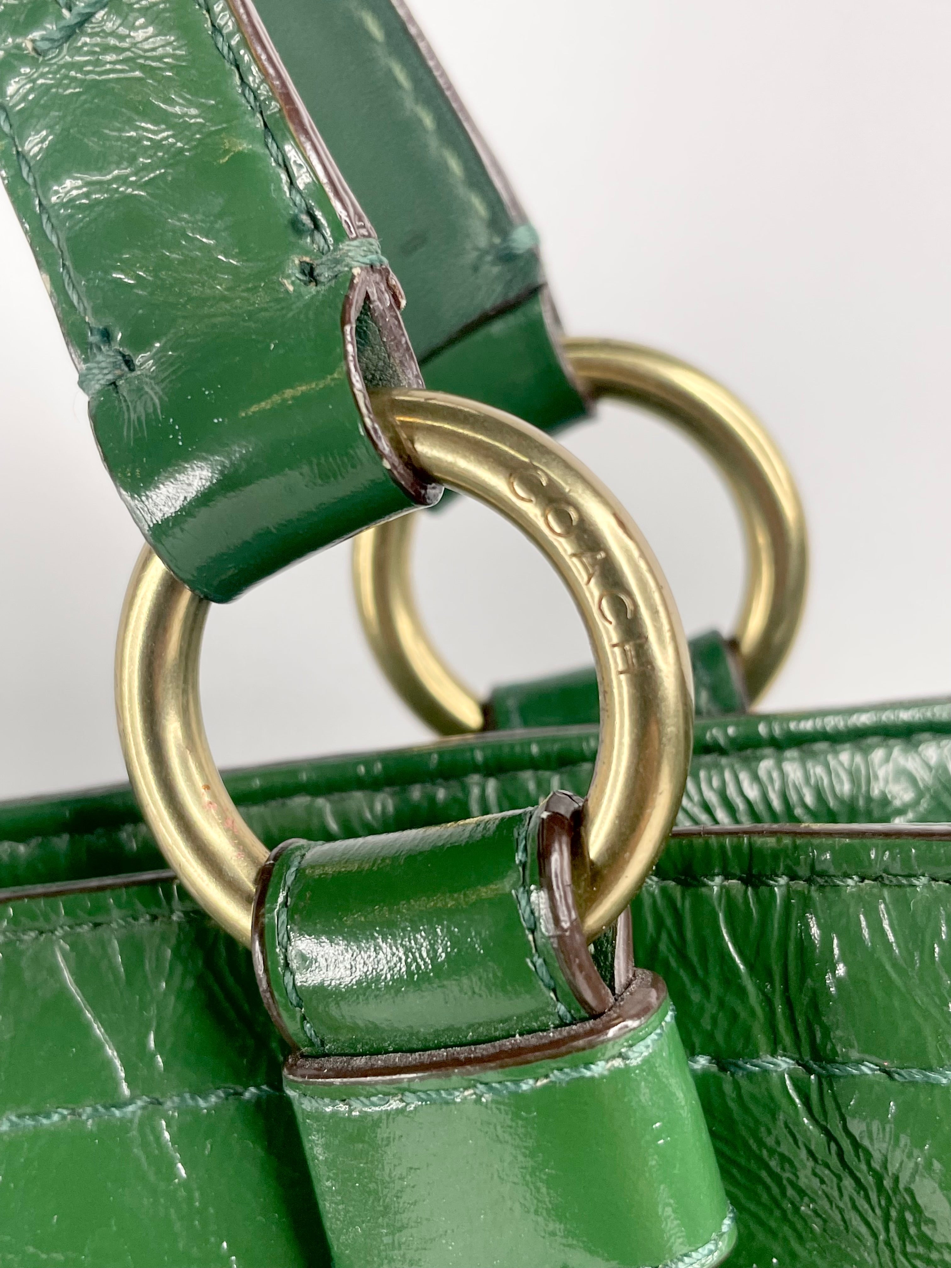 Coach Patent Green Leather Chelsea Shoulder Bag