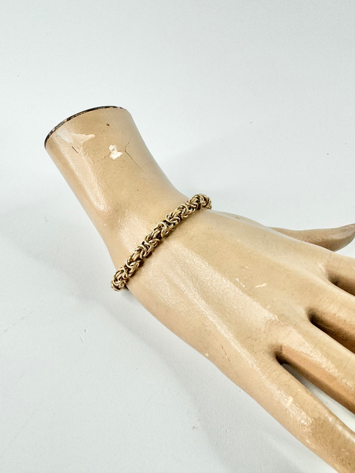 9ct Gold Byzantine Chain Bracelet