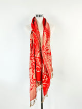 Red & Gold Pashmina