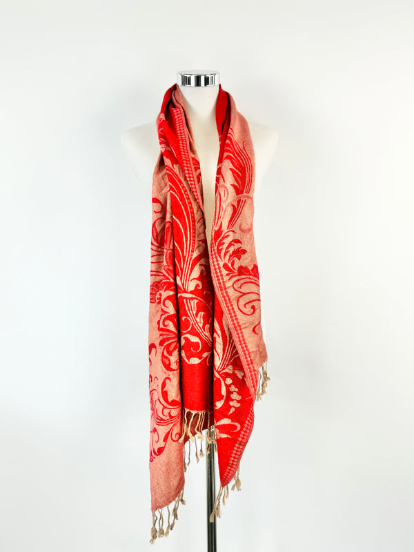 Red & Gold Pashmina