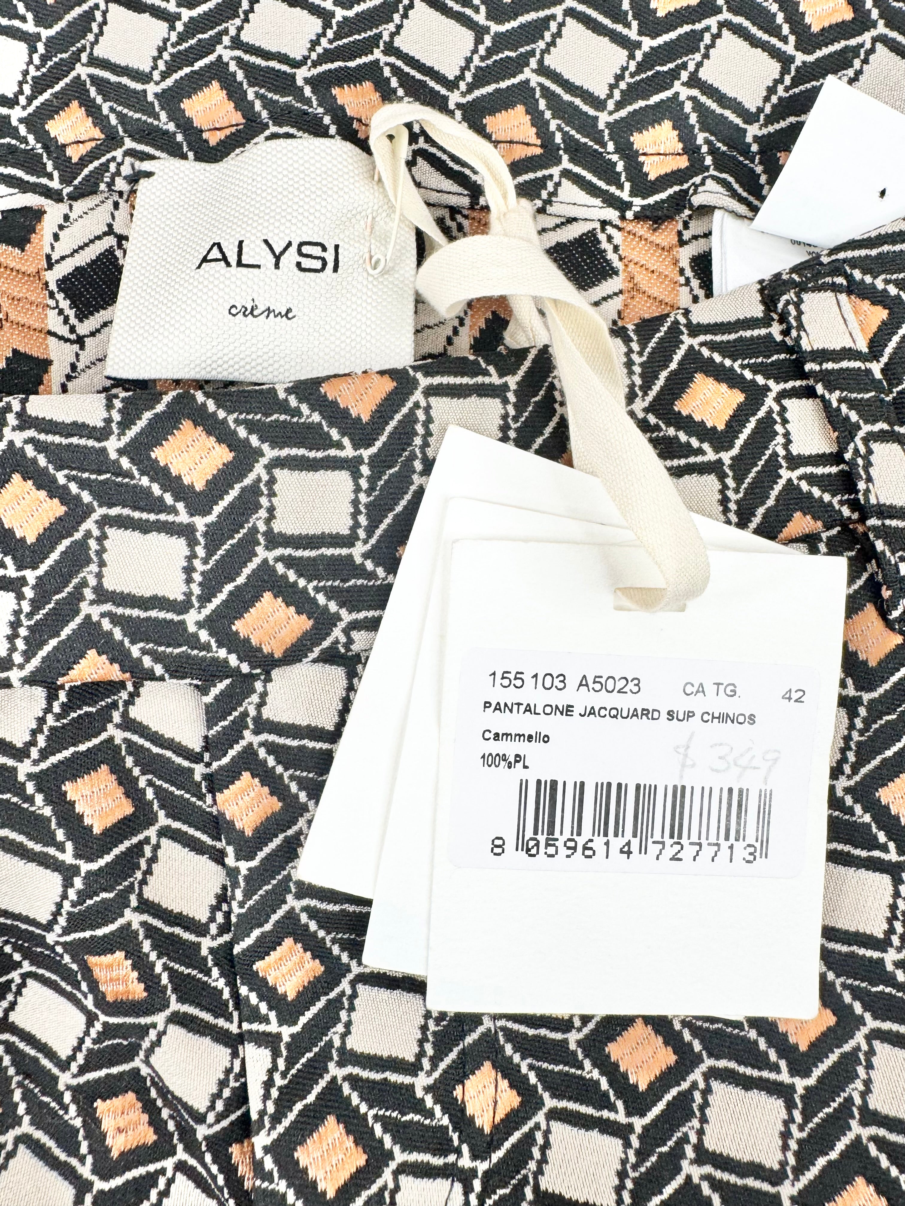 Alysi 'Camel Jacquard Pantalone' Chinos - AU10