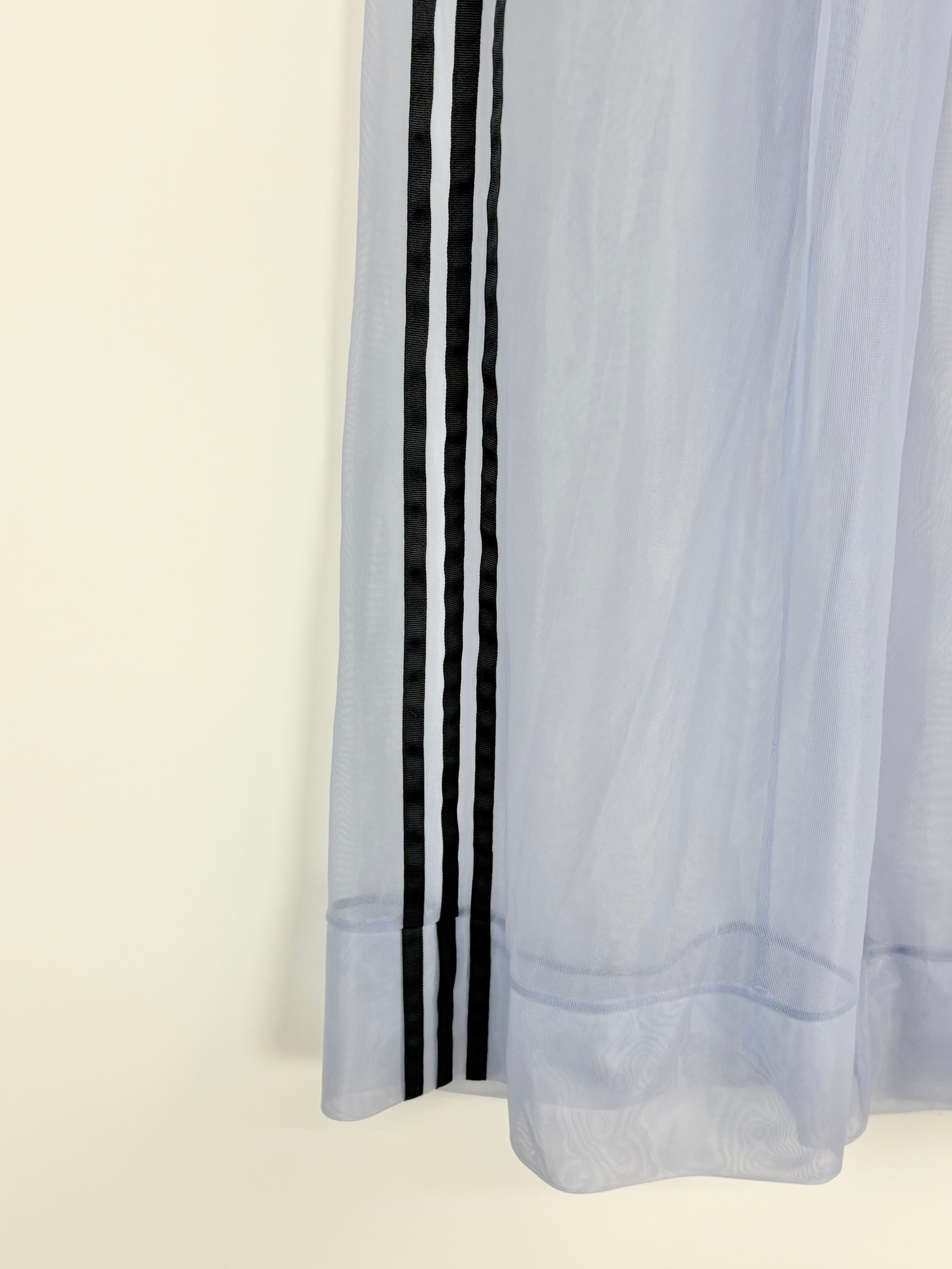 Adidas Chalk Blue Sheer-Mesh Track Pants - AU10