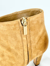 Jimmy Choo Camel Suede Ankle Boots - EU37.5