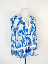 Once / Was Blue & White Floral Blouse - AU6/8