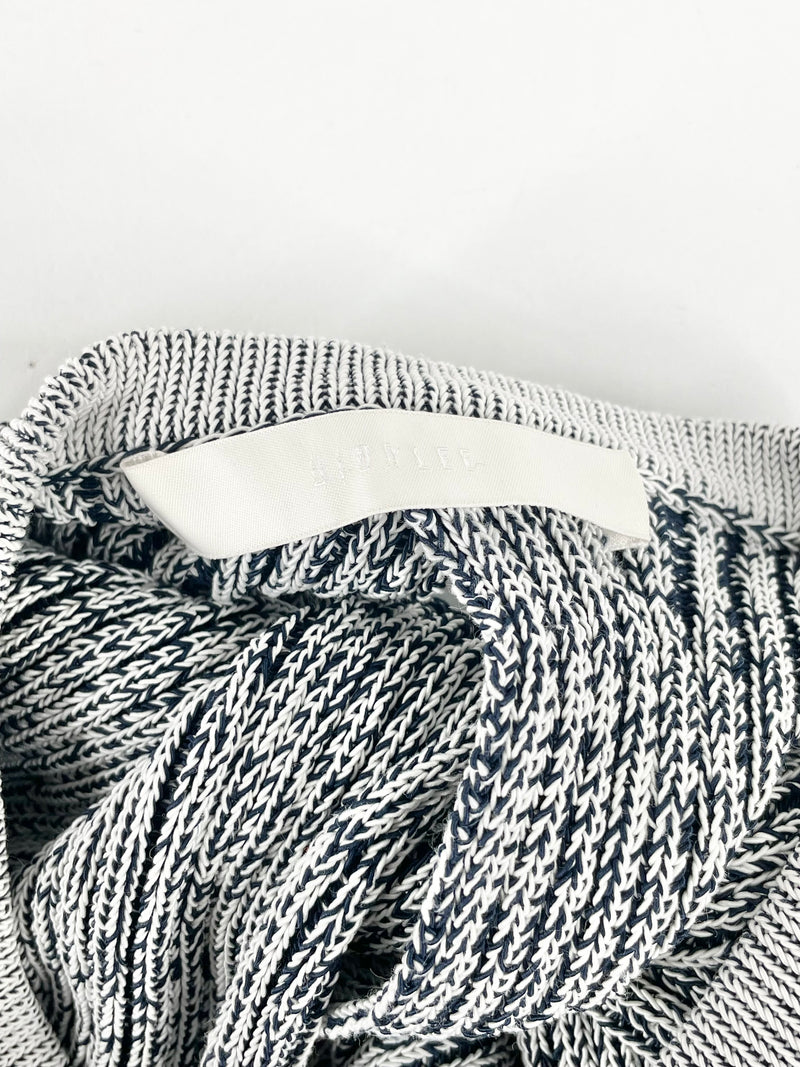 Dion Lee Grey Rib Knit Open-Back Sweater - AU6/8