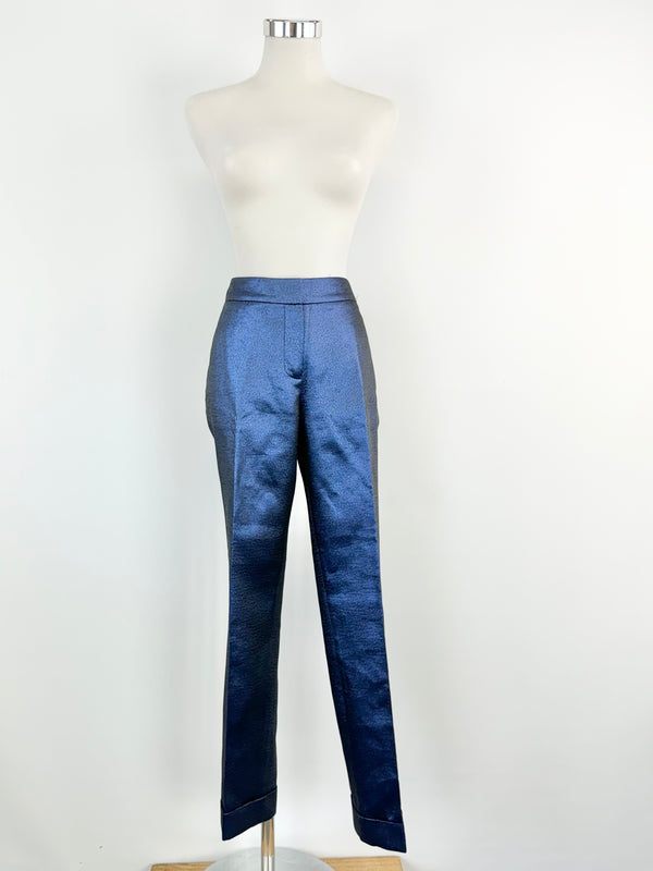 DL Atelier Navy 'Lux Sparkle' Slacks NWT - AU10