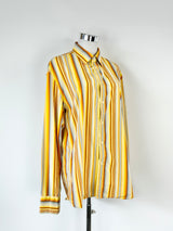 Kenzo Homme Yellow & Orange Striped Slim Fit Shirt - 41