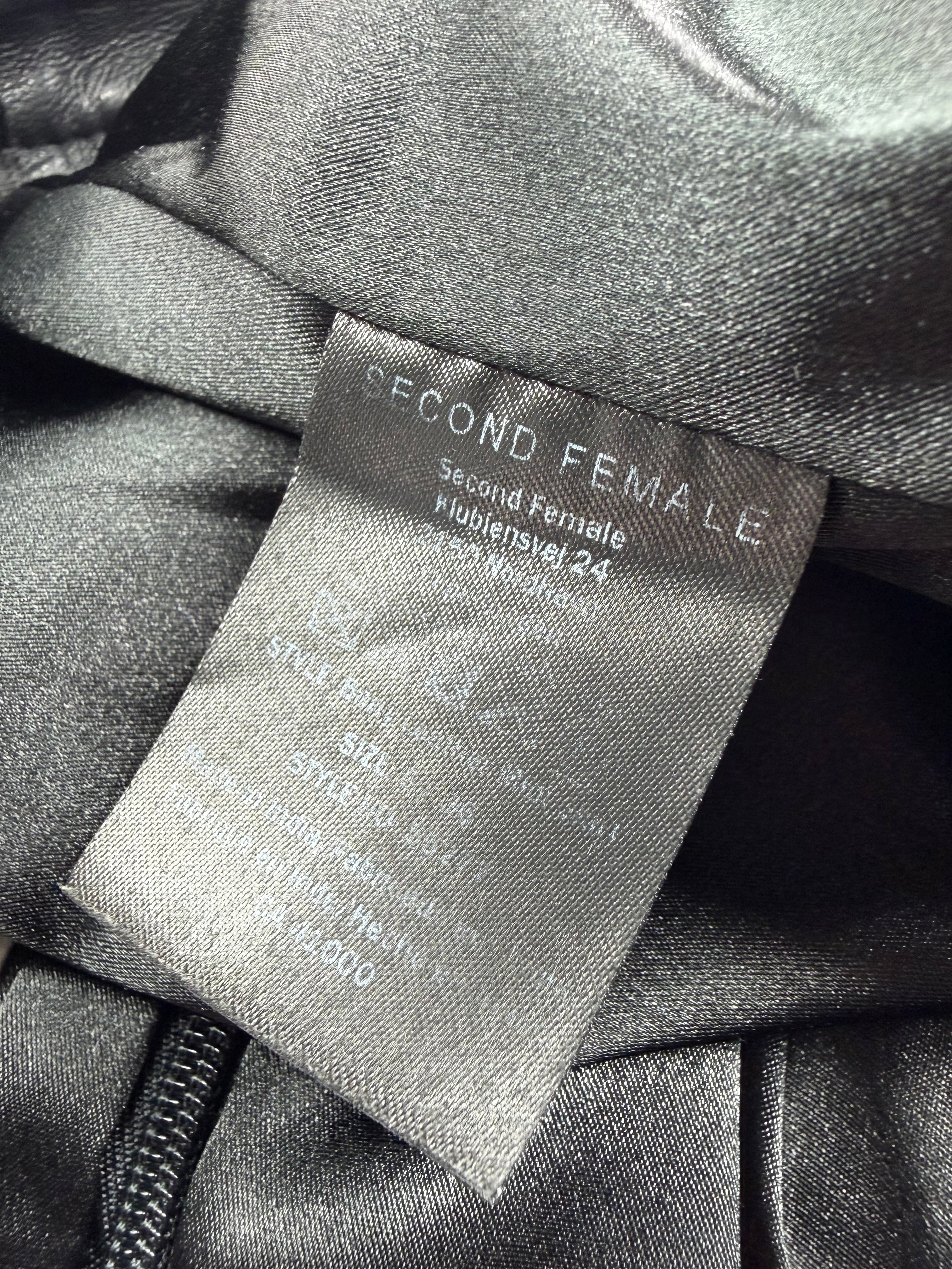 Second Female Black Tailored Leather Skirt - AU8/10