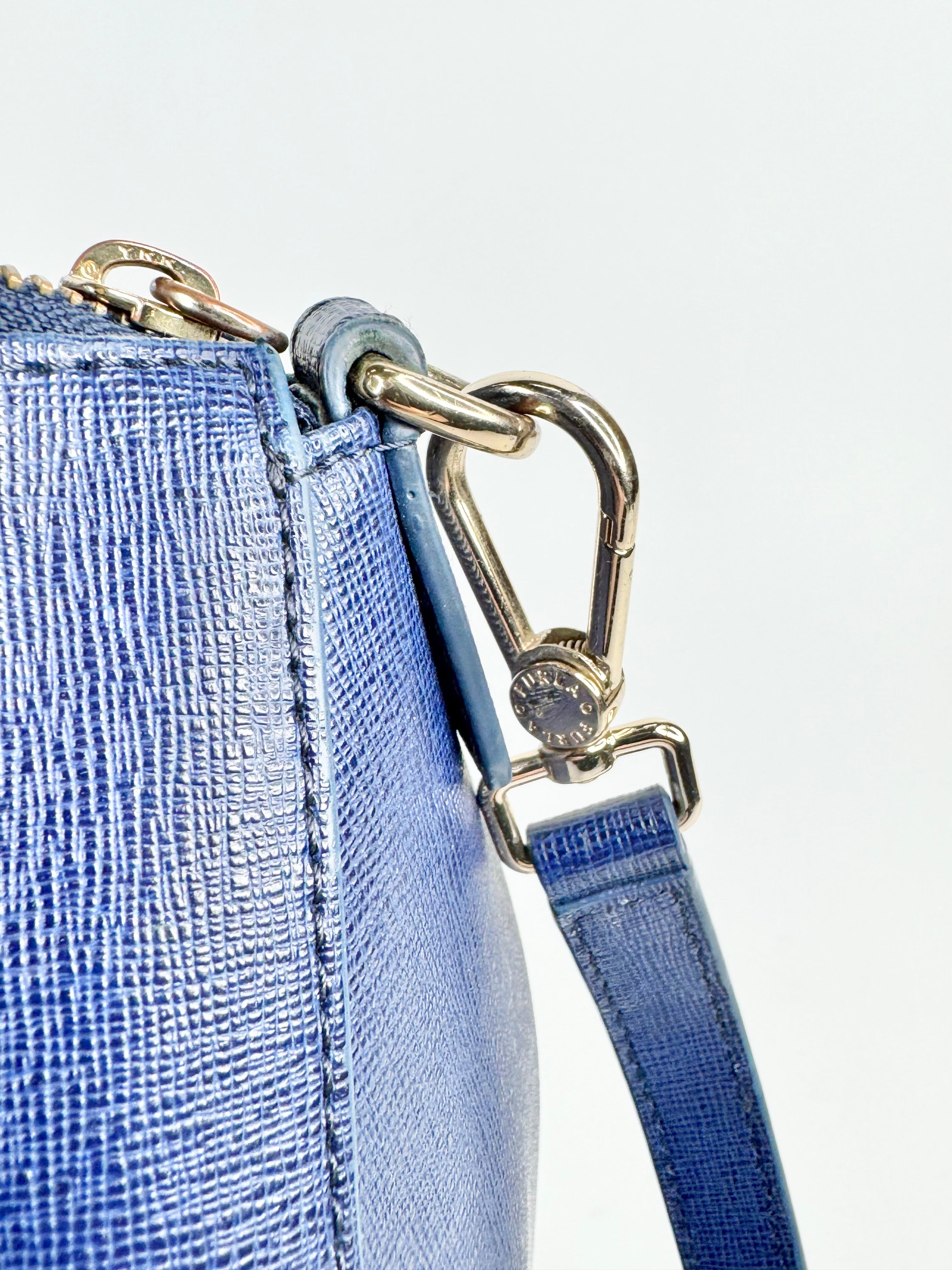 Furla Phalo Blue Leather Handbag