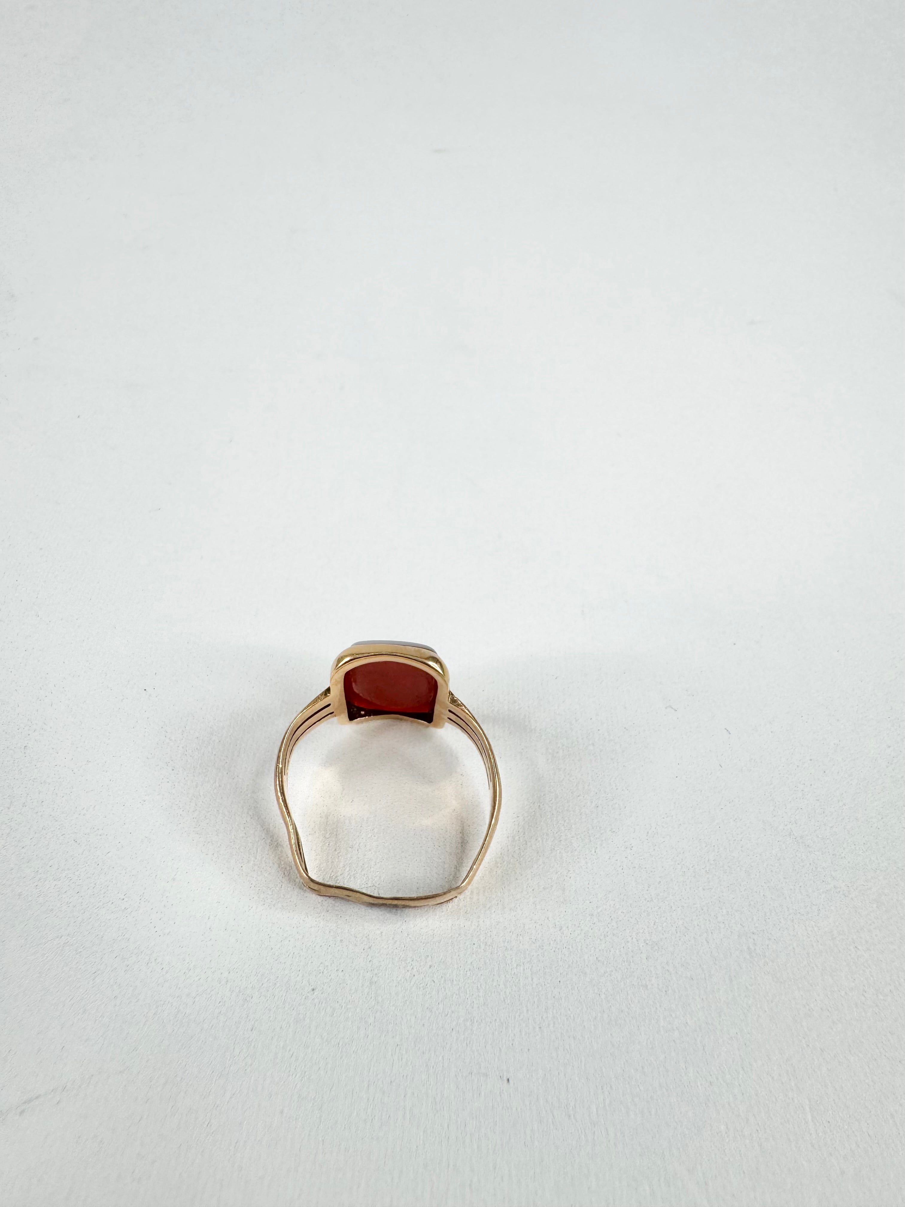 18ct Gold & Sardonyx Rectangular Ring