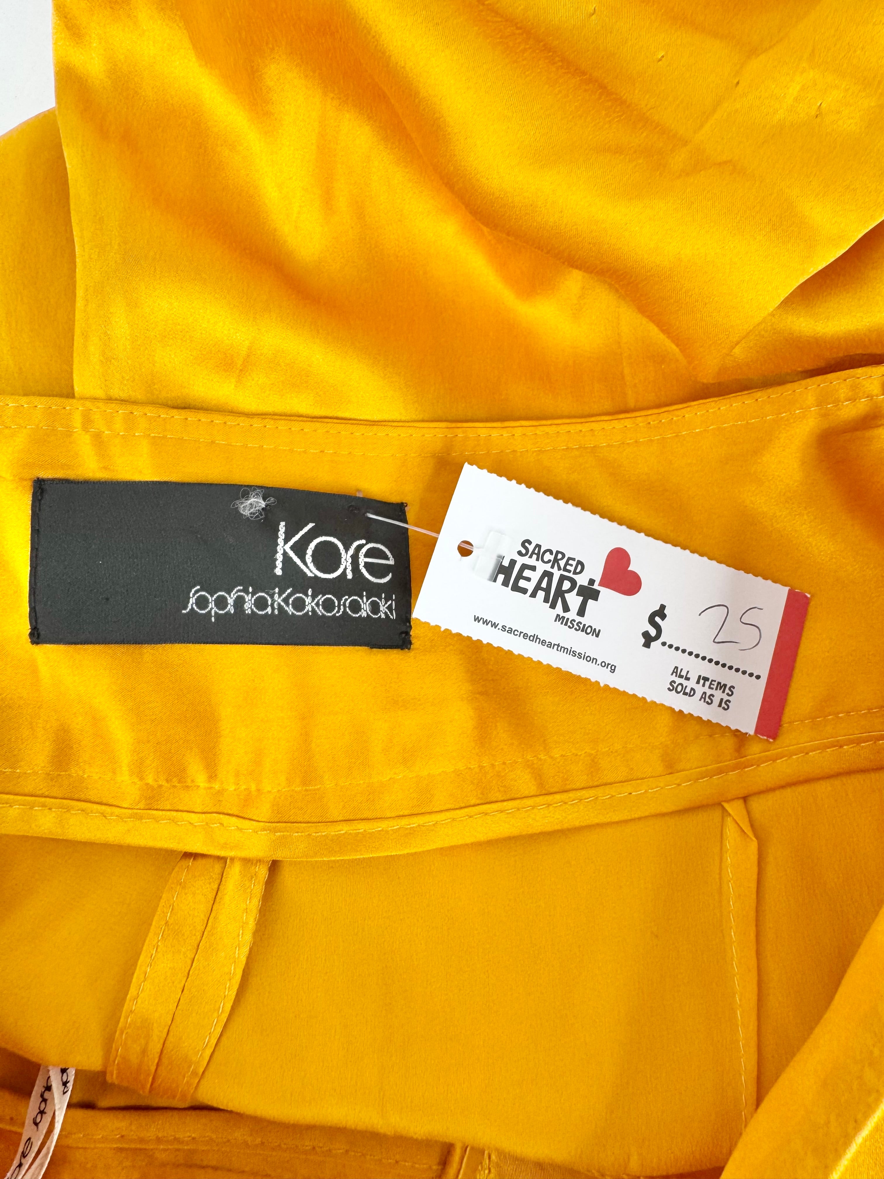 Vintage Kore by Sophia Kokosalaki Marigold Silk Shorts - AU6