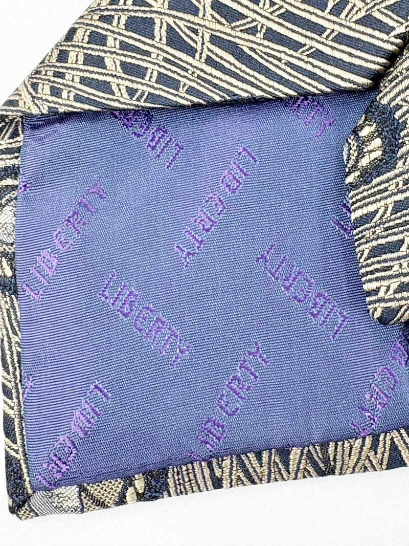 Liberty of London Peacock-Pattern Silk Tie