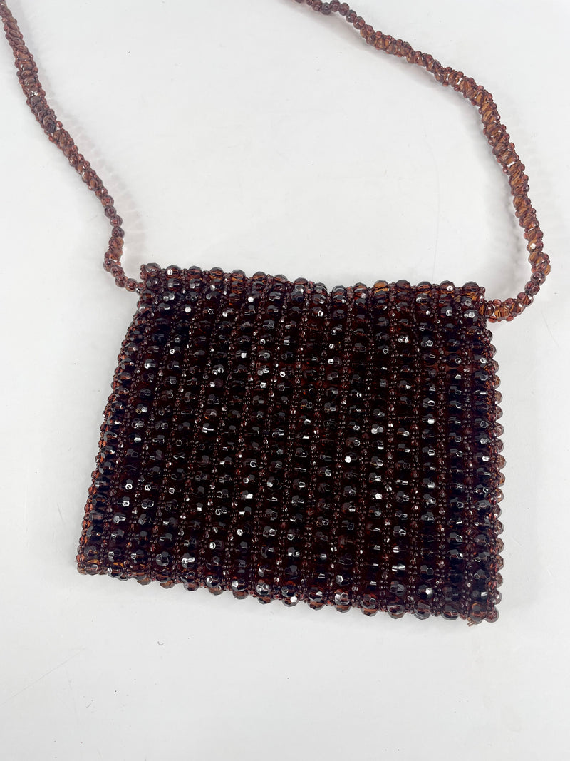 Cosgrove & Beasley Amber Beaded Mini Crossbody Bag