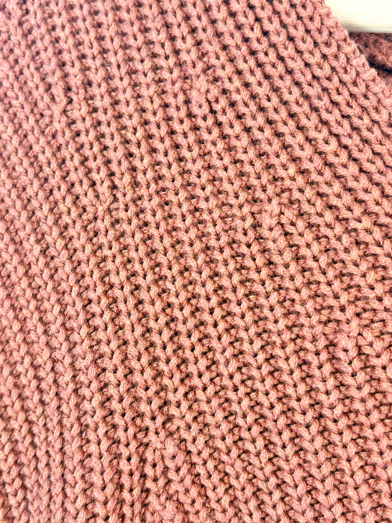 Joslin Rust Micro-Cable Knit Relaxed Sweater - AU6/8