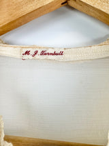 Vintage M. J. Turnball Sheer White Silk Tie Top - AU8
