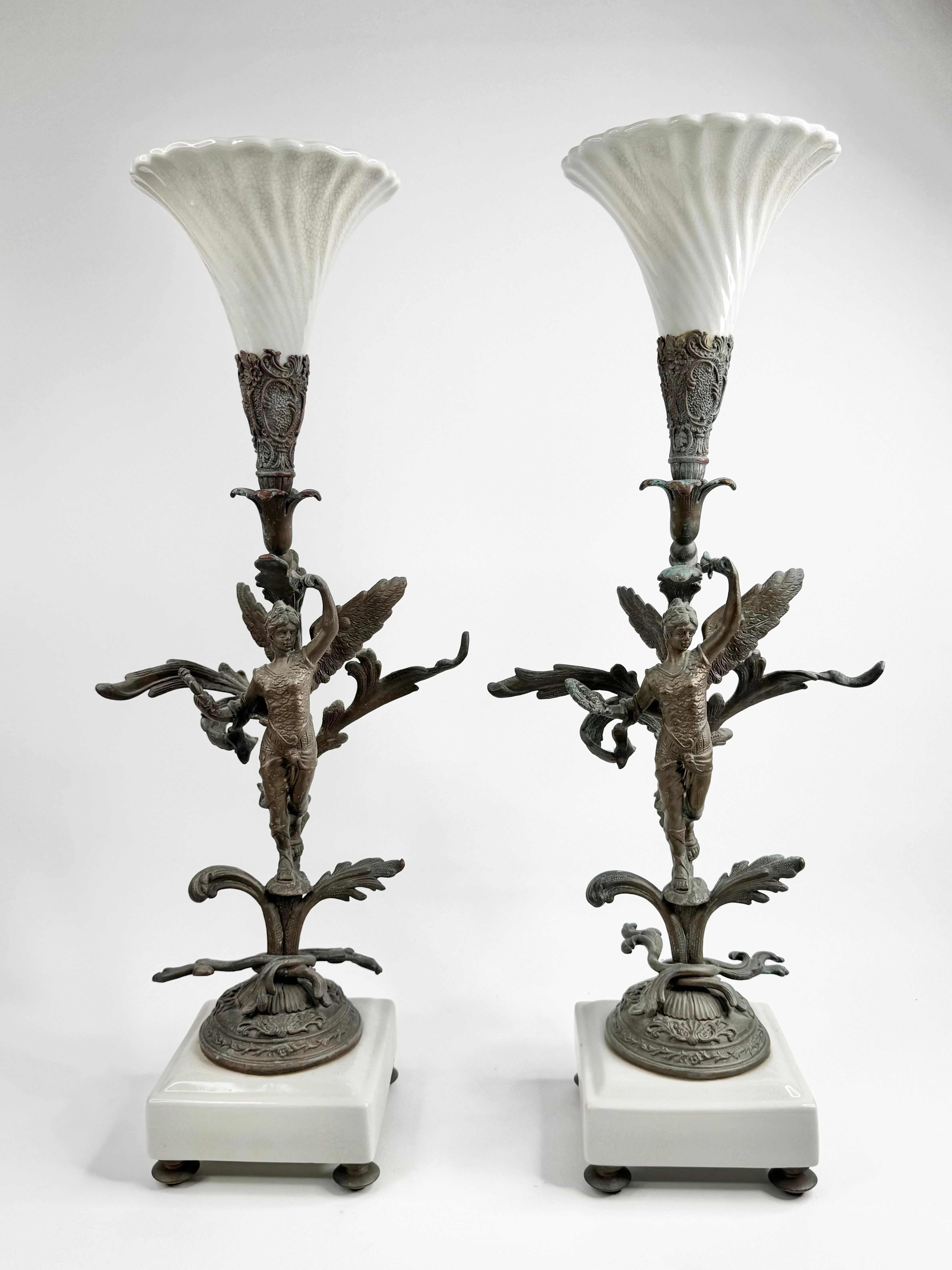 Vintage R.M. Hall Pty Ltd Limited Belle Époque Style Figural Lamps