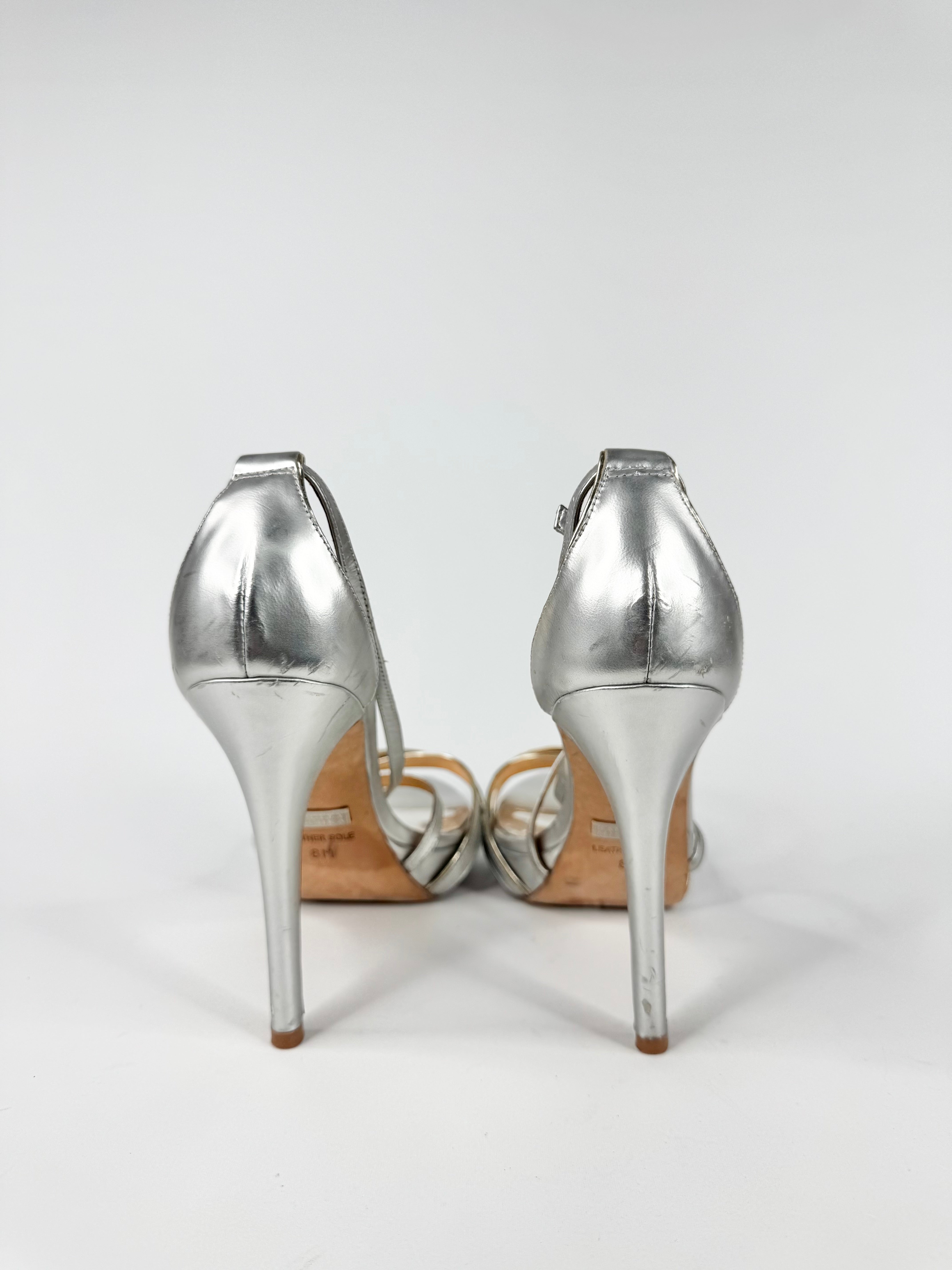 Mischka Badgley Silvery Strappy Stilettos - EU39