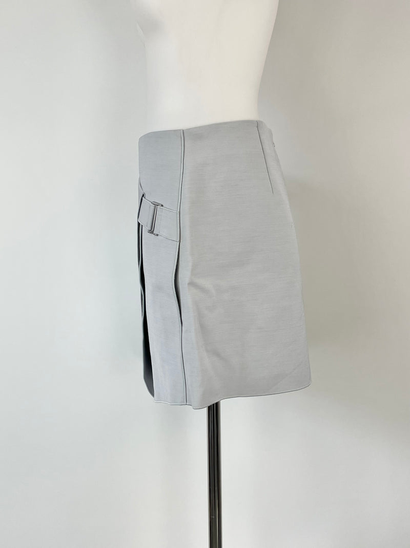 Dion Lee Stone Grey Layered Mini Skirt - AU10