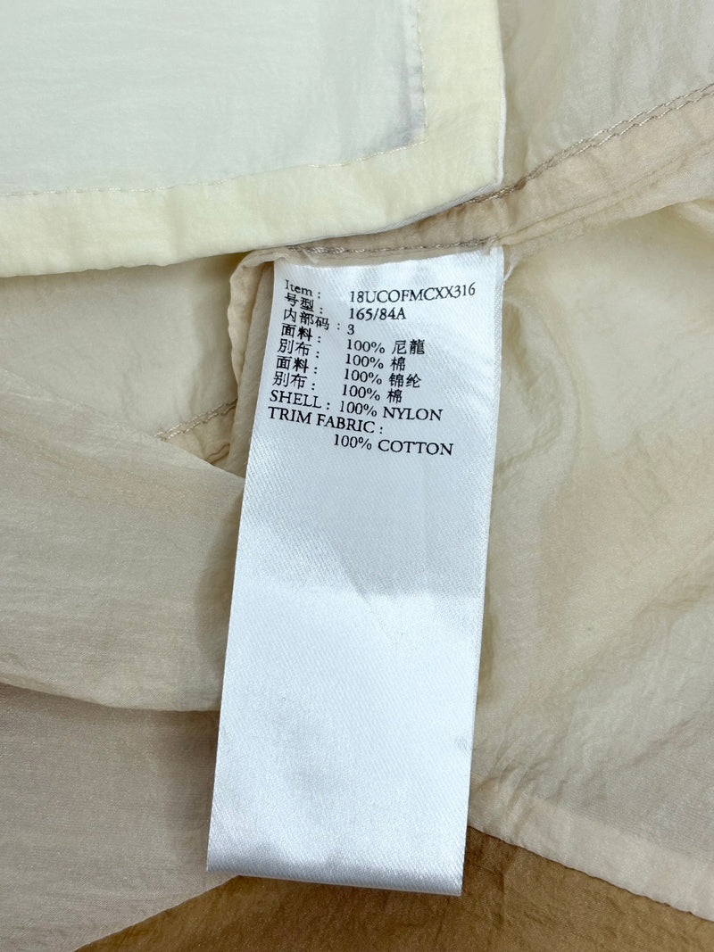 Initial Fashion Sheer Beige Nylon Coat - AU12