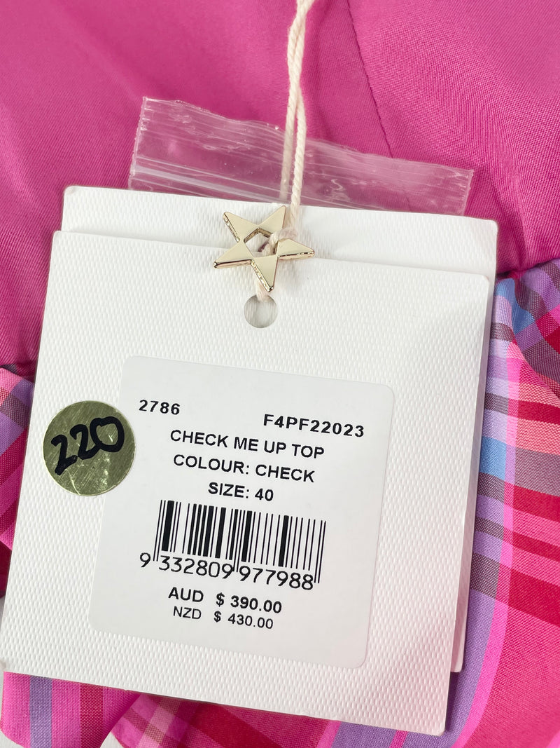 Sass & Bide Pink 'Check Me Up' Tiered Top - AU10