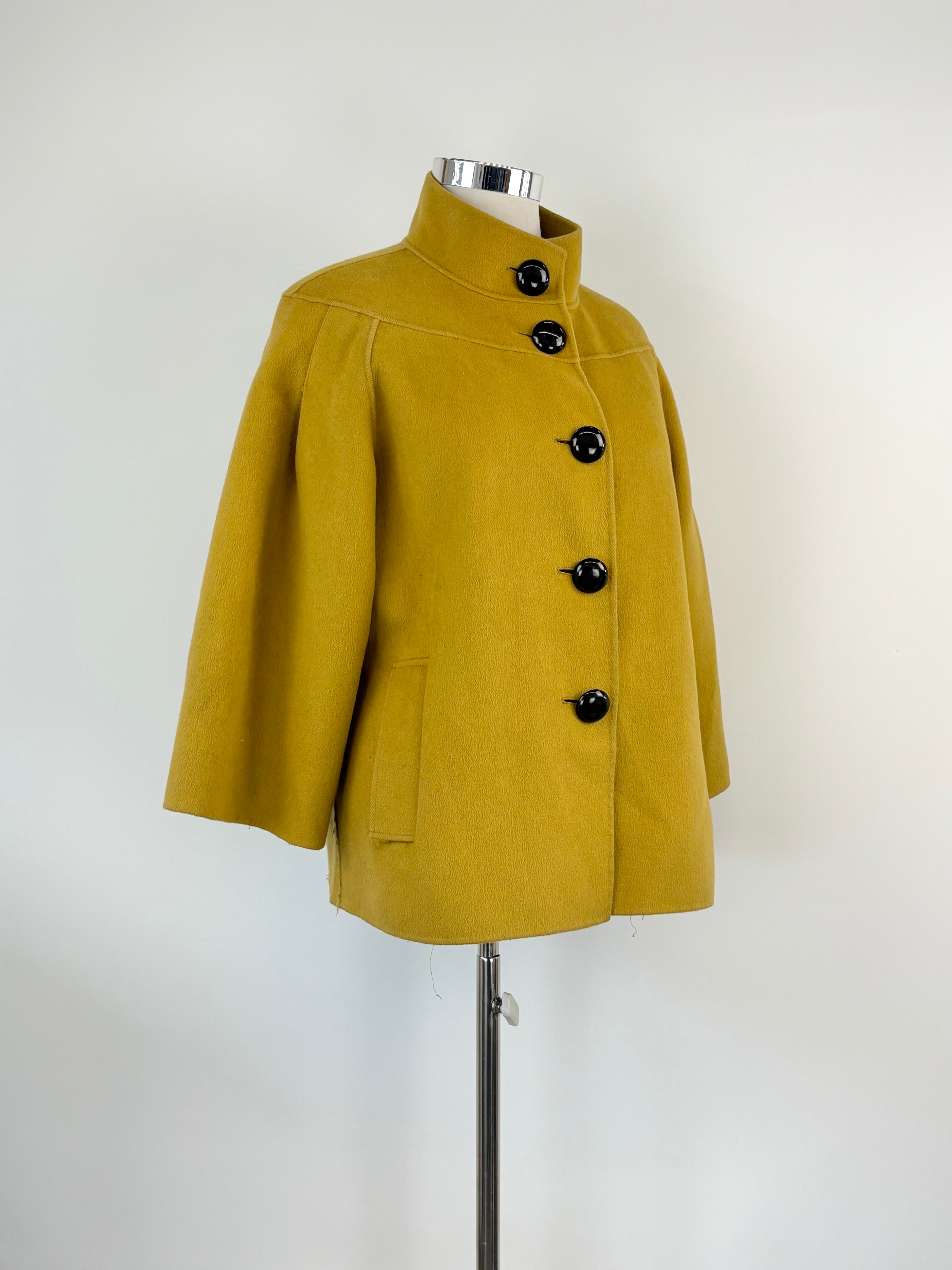 Jaeger London Mustard Yellow Wool-Blend Jacket - AU16