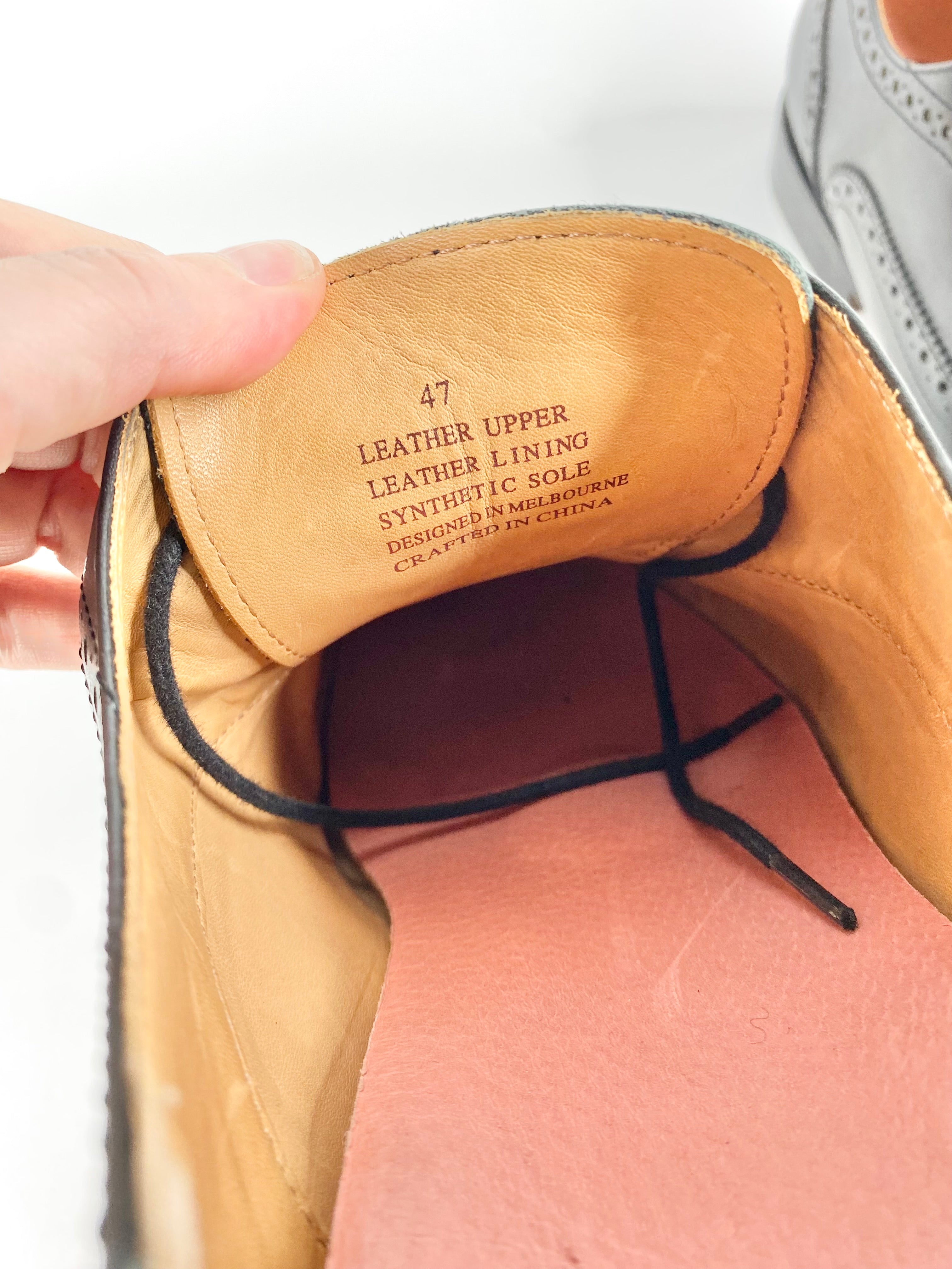 Bared Black Brogues - EU47