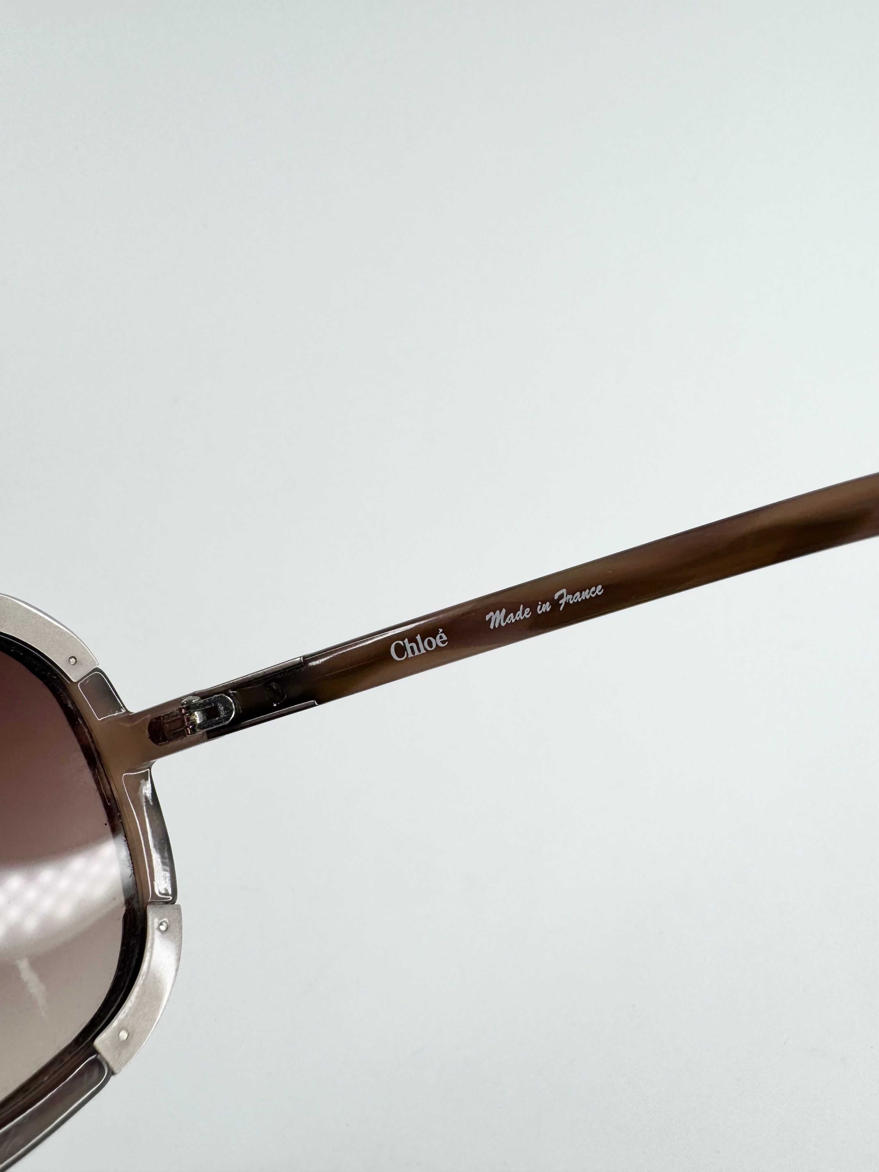 Chloé Brown 'Myrte' Round Sunglasses