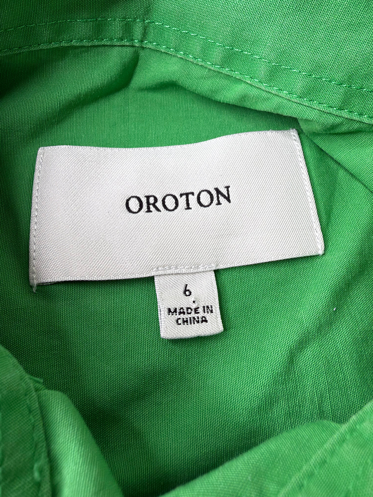 Oroton Spring Green Cotton Shirt - AU6