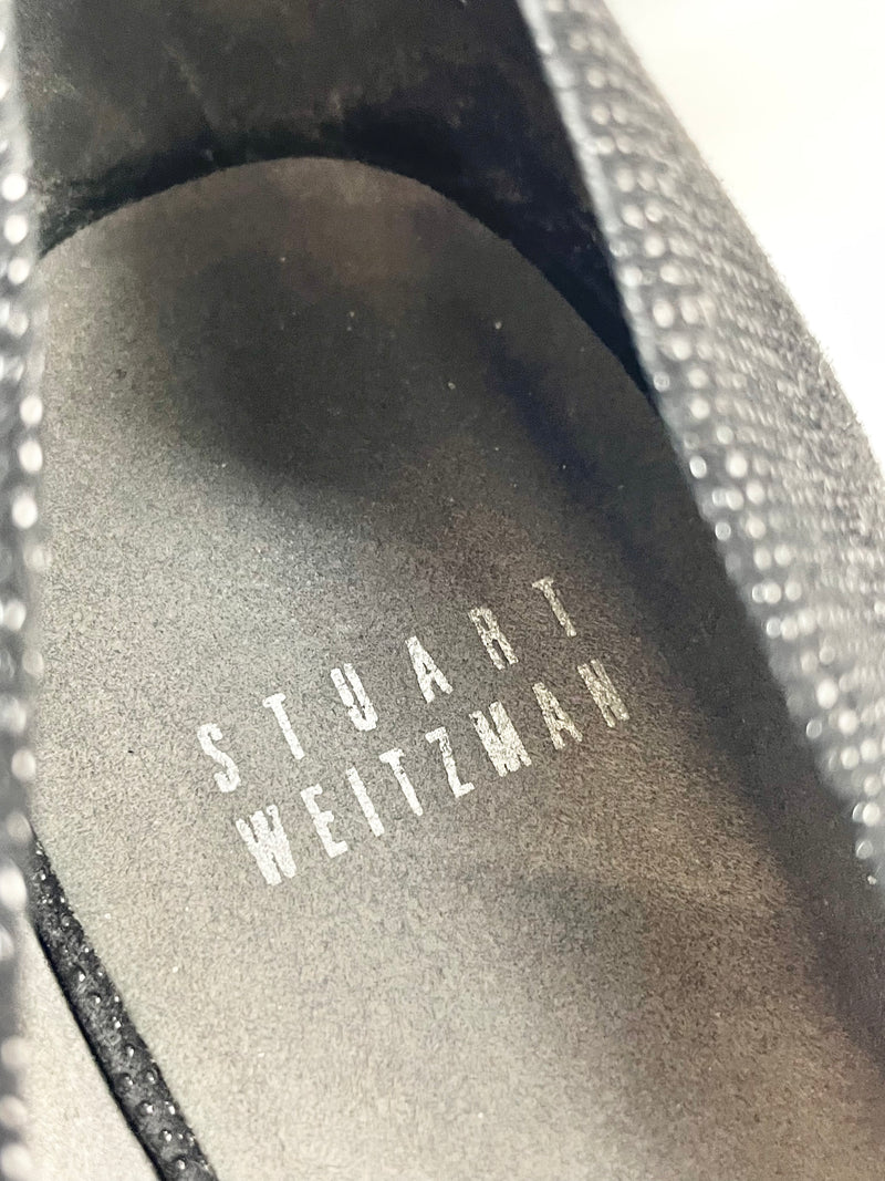 Stuart Weitzman Black Leather Goose Chic Pumps - EU40.5
