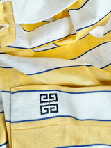 Vintage 90s Givenchy Gentlemen Yellow & White Striped Polo - L