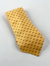 Hermès Yellow Silk Patterned Tie