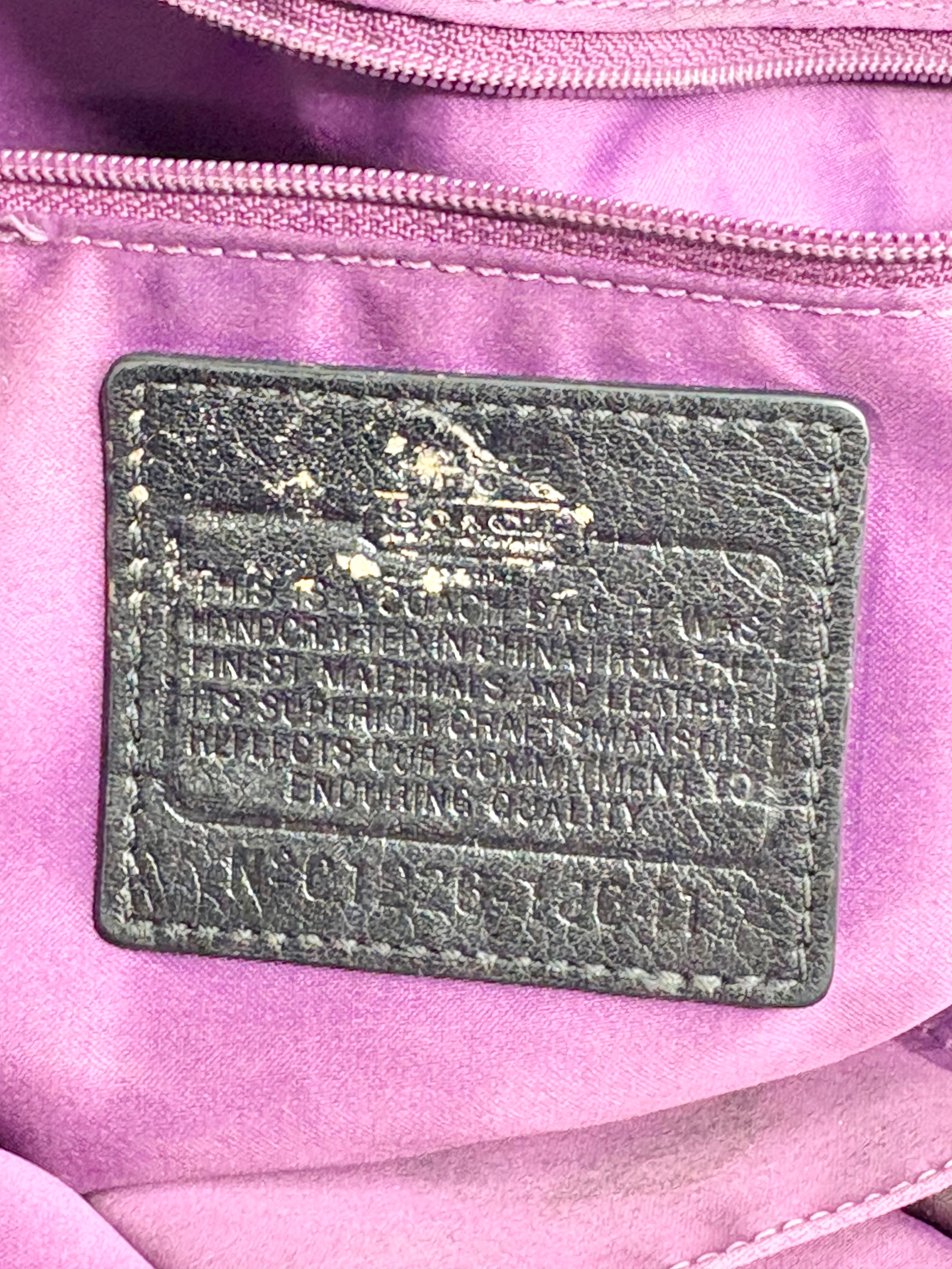 Coach Black Leather Bucket-Style Handbag