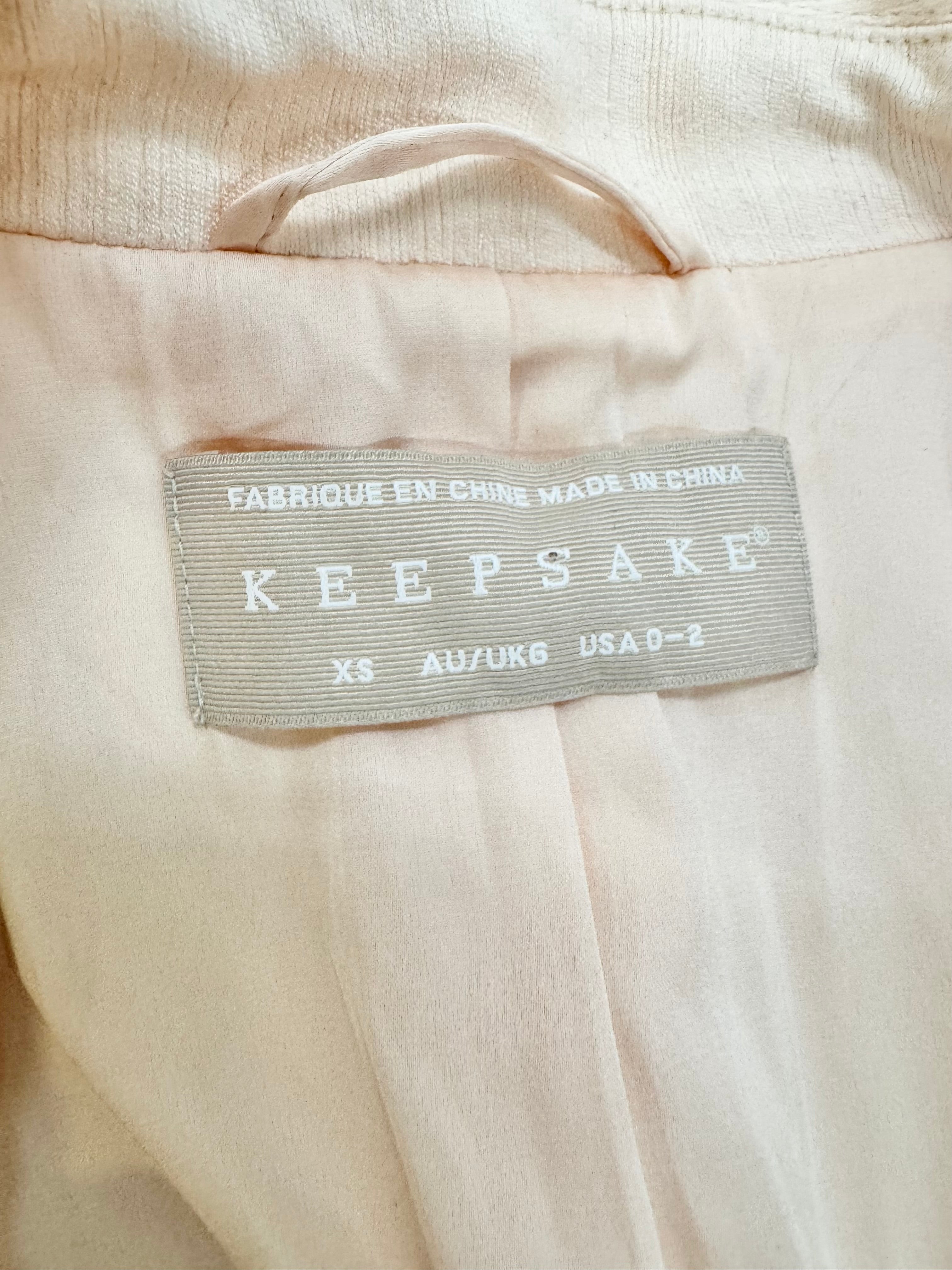 Keepsake Pastel Peach & White Tailored Two-Piece Suit - AU6