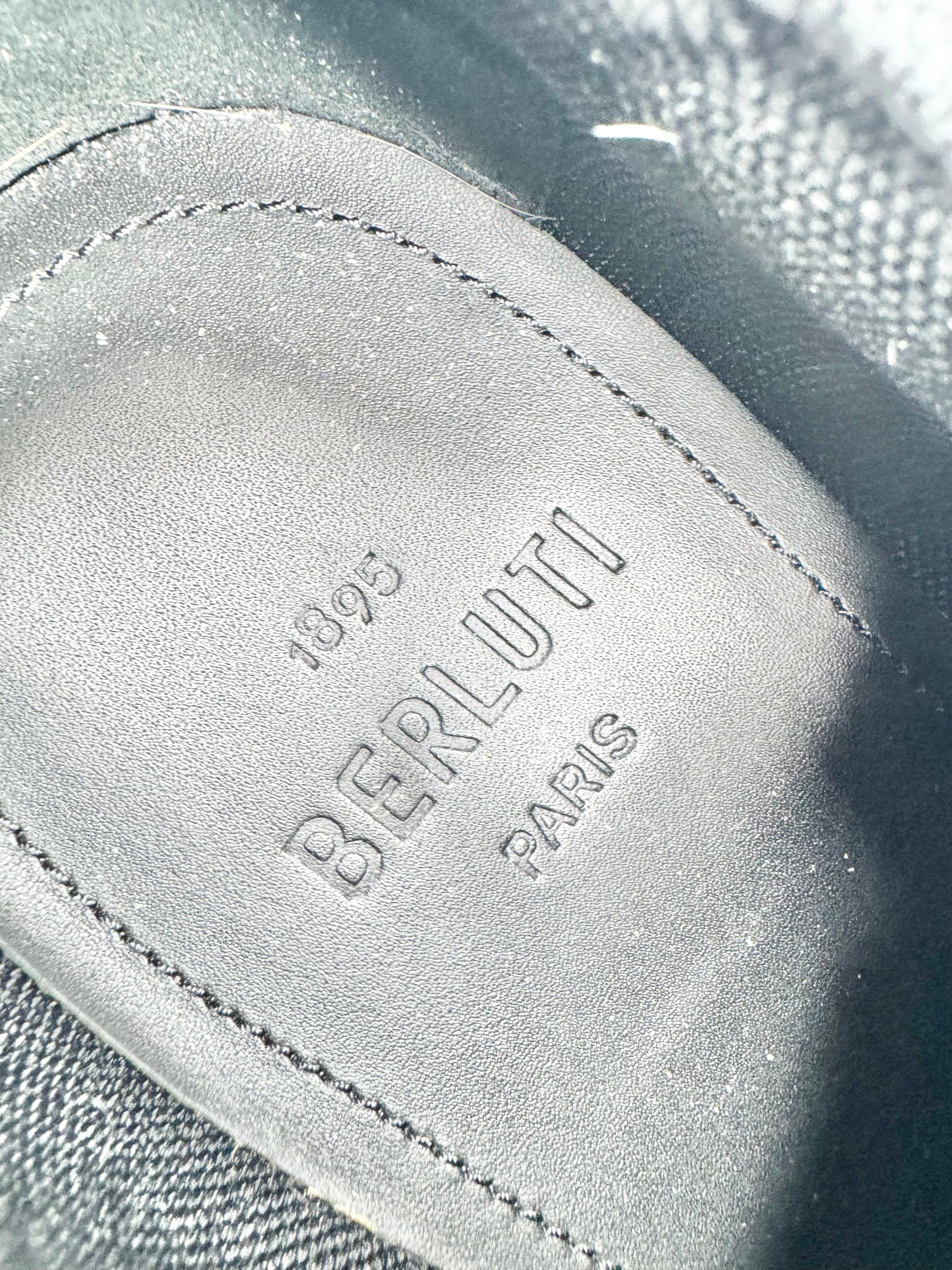 Berluti Black 'Fast Track' Leather Sneakers - EU43.5