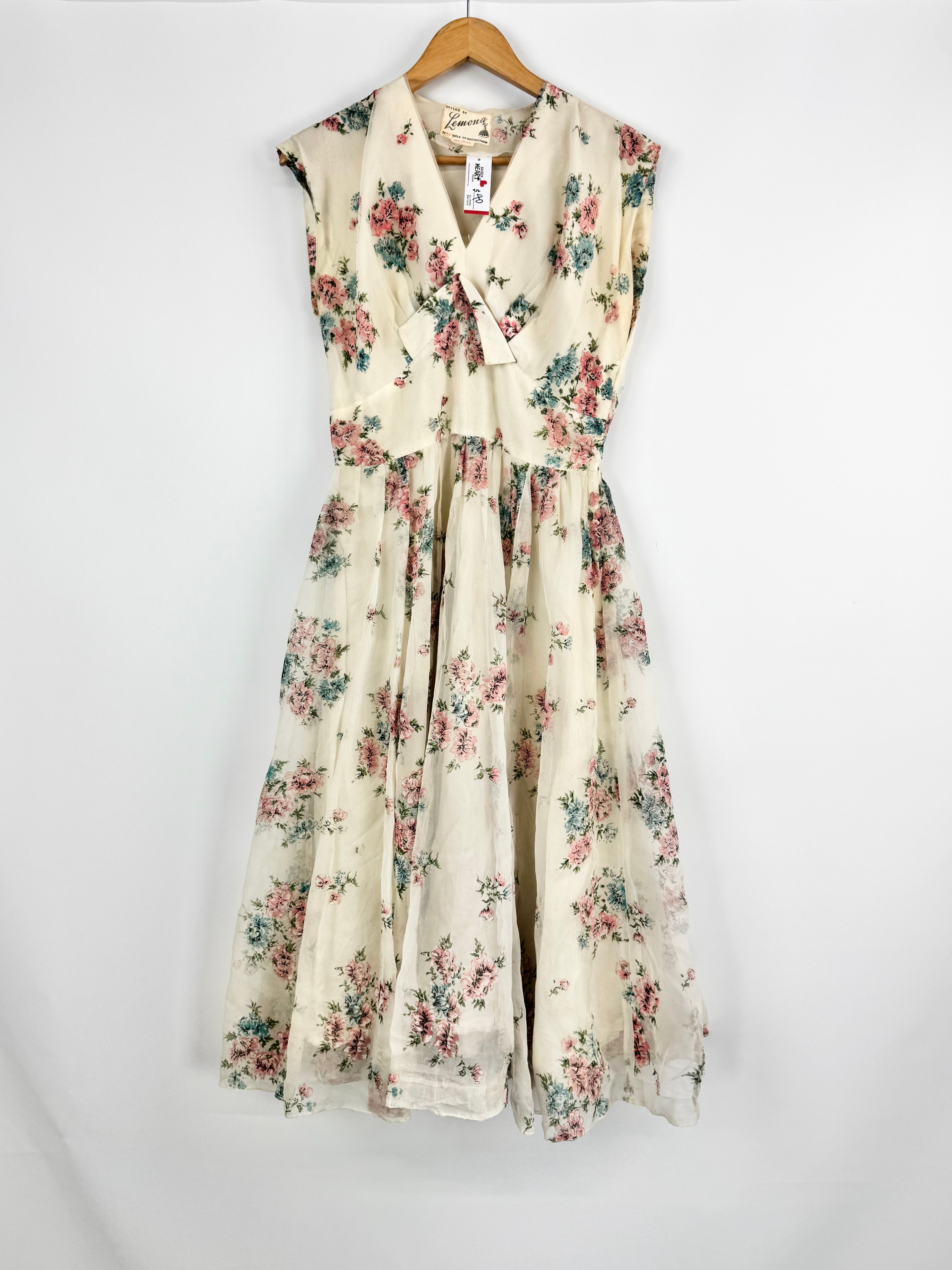 Vintage Styled by Lemona Floral Dress - AU8