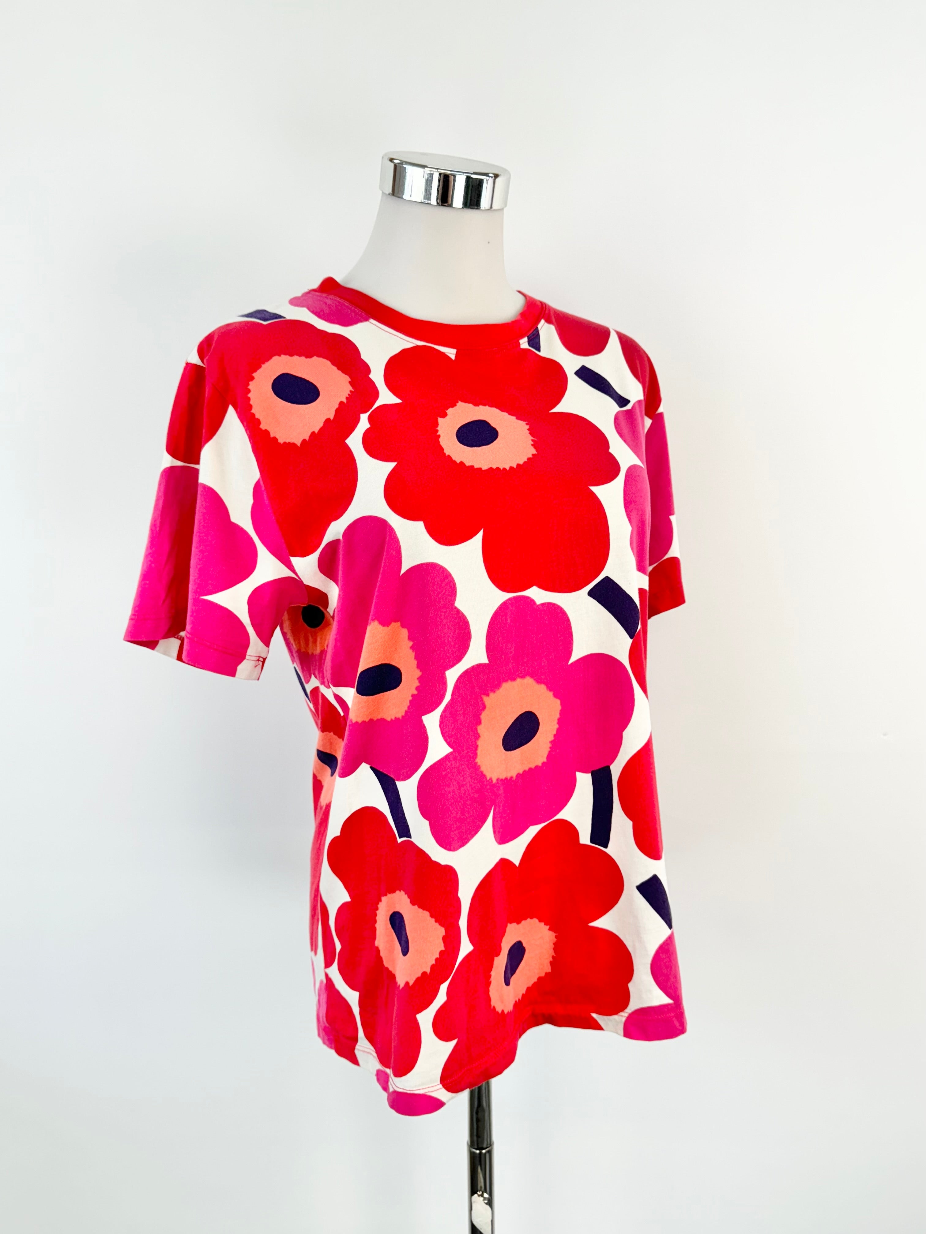 Marimekko Unikko Poppy Pattern T-Shirt - AU8/10