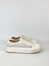 Sam Edelman White Lazer Cut Sneakers - EU38