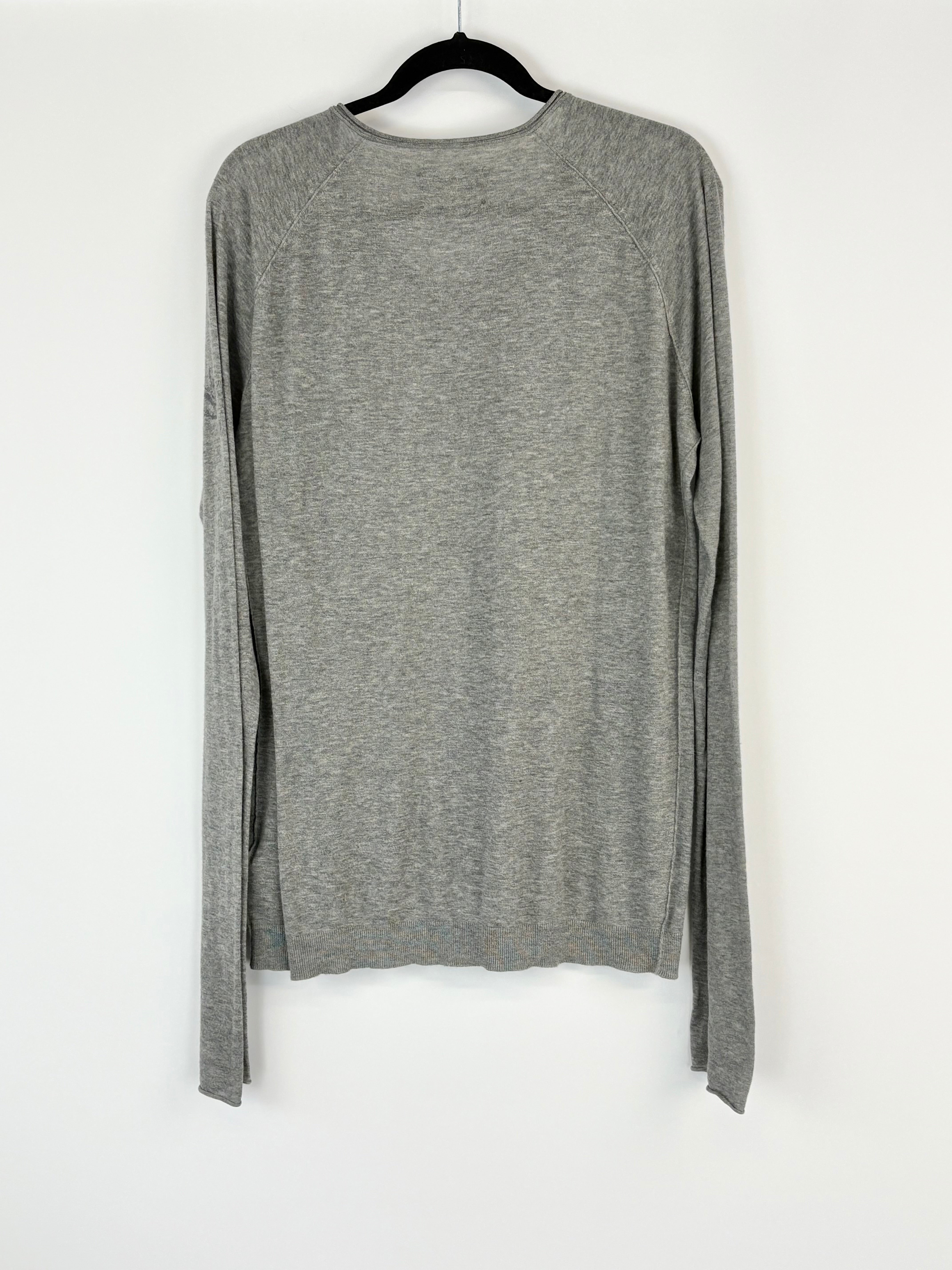 Zadig & Voltaire Stone Grey Cotton 'Vison' Top - AU12