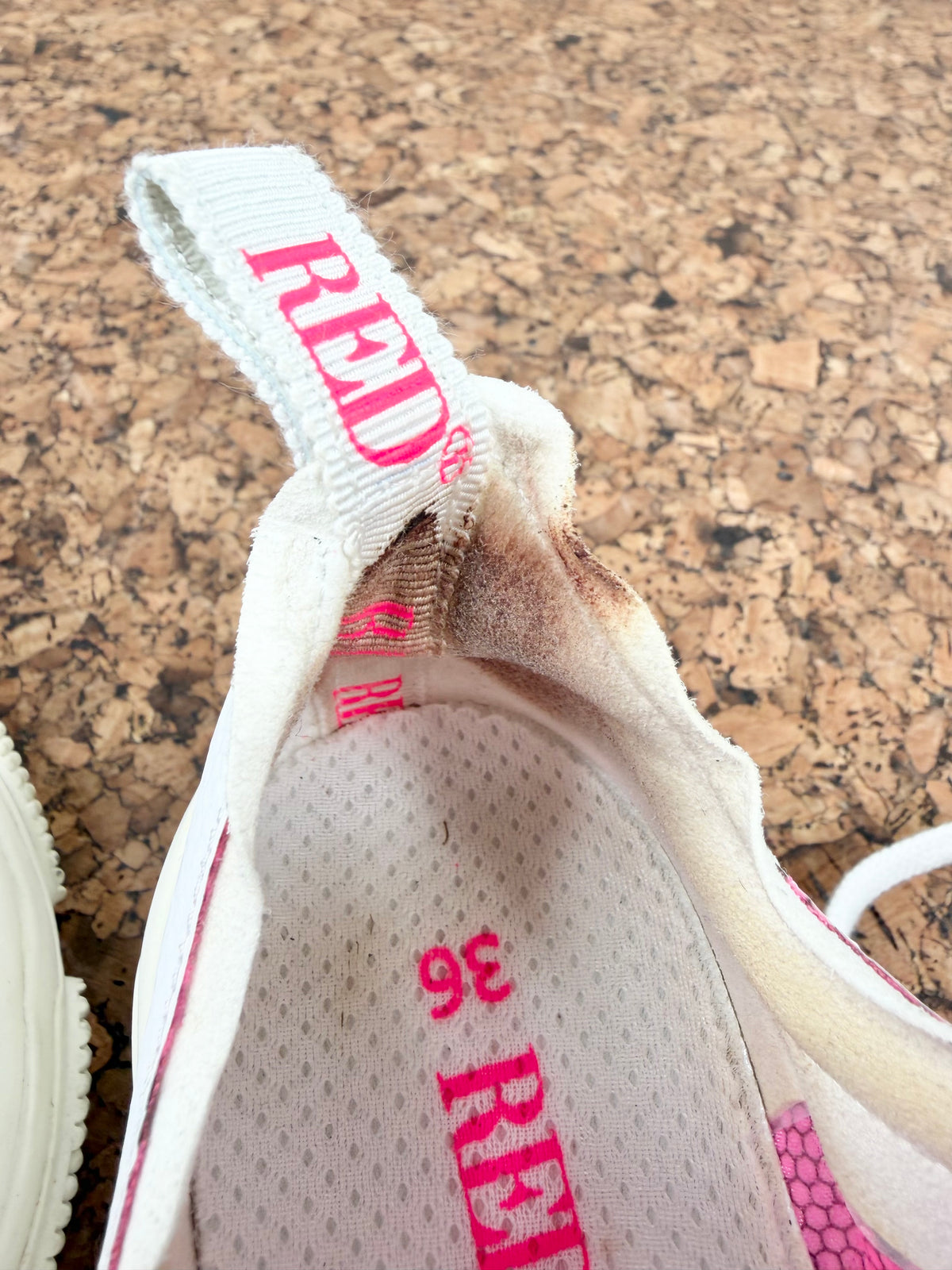 Red Valentino Pink & White Polka Dot Motif See-Through Lace Up Sneakers - EU36