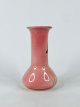 Vintage Ault Pottery Rose Pink Swallow Patterned Vase
