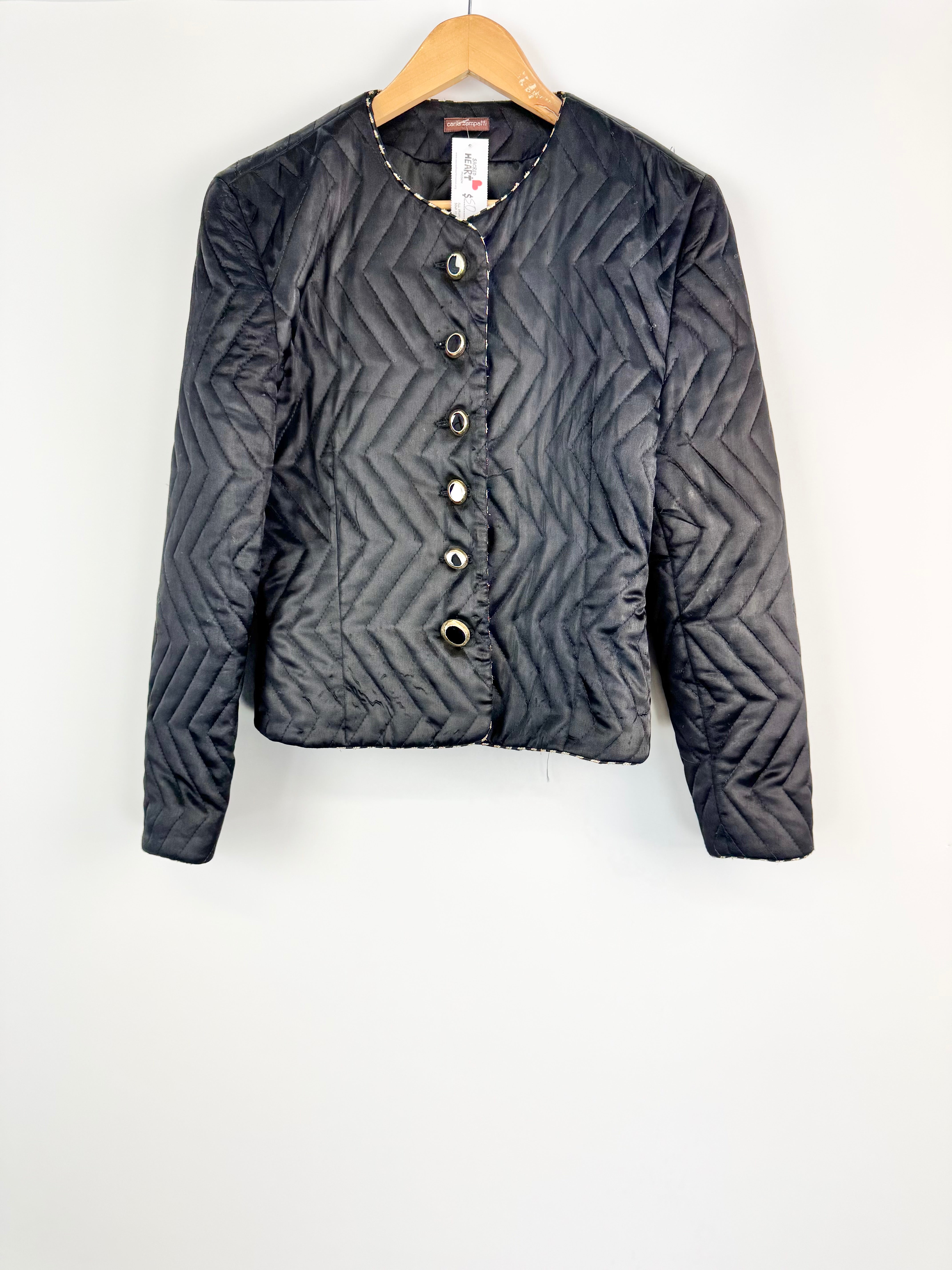 Carla Zampatti Black & Gold Cocktail Jacket - AU10