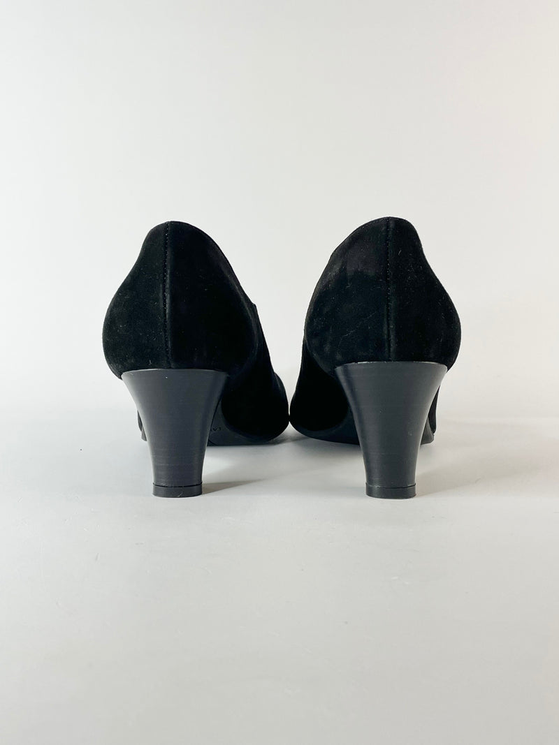 Beautifeel 'Gia' Black Suede Mid Heel - EU41