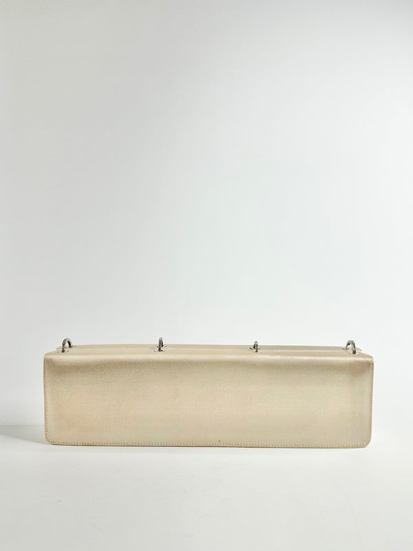 Michael Tepersen Ivory Satin Clutch