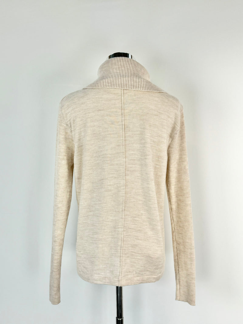 Cable Melbourne Pastel Apricot Wool Jumper - AU8