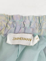 Zimmermann Iridescent Rainbow Silk Mini Skirt - AU10/12