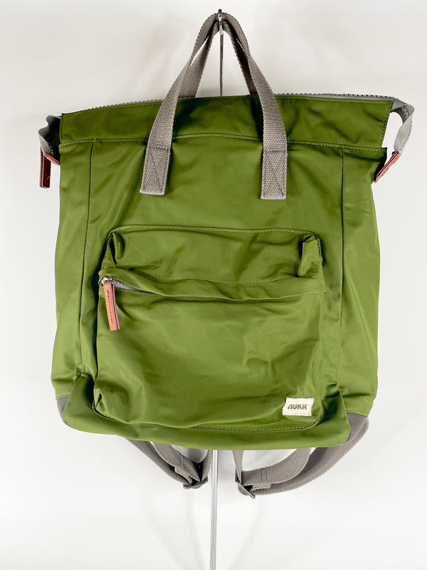 Roka Avocado Green Recycled Shell Backpack