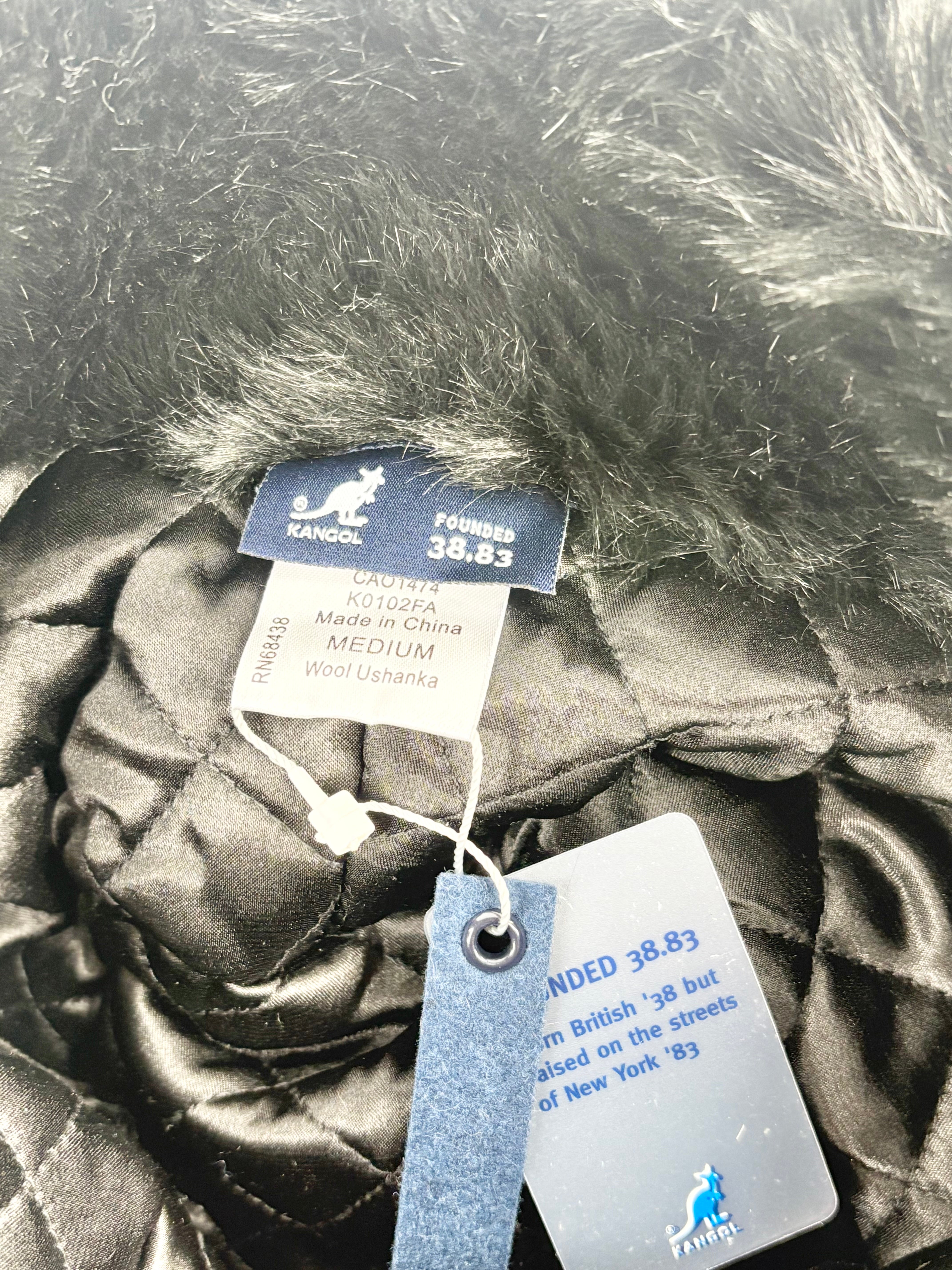 Kangol Black Trapper-Style Hat