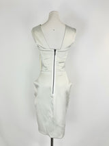 Maticevski 'Application' Ice Blue & Lime Green Beaded Panel Dress - AU8